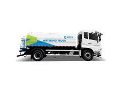 water spraying truck working